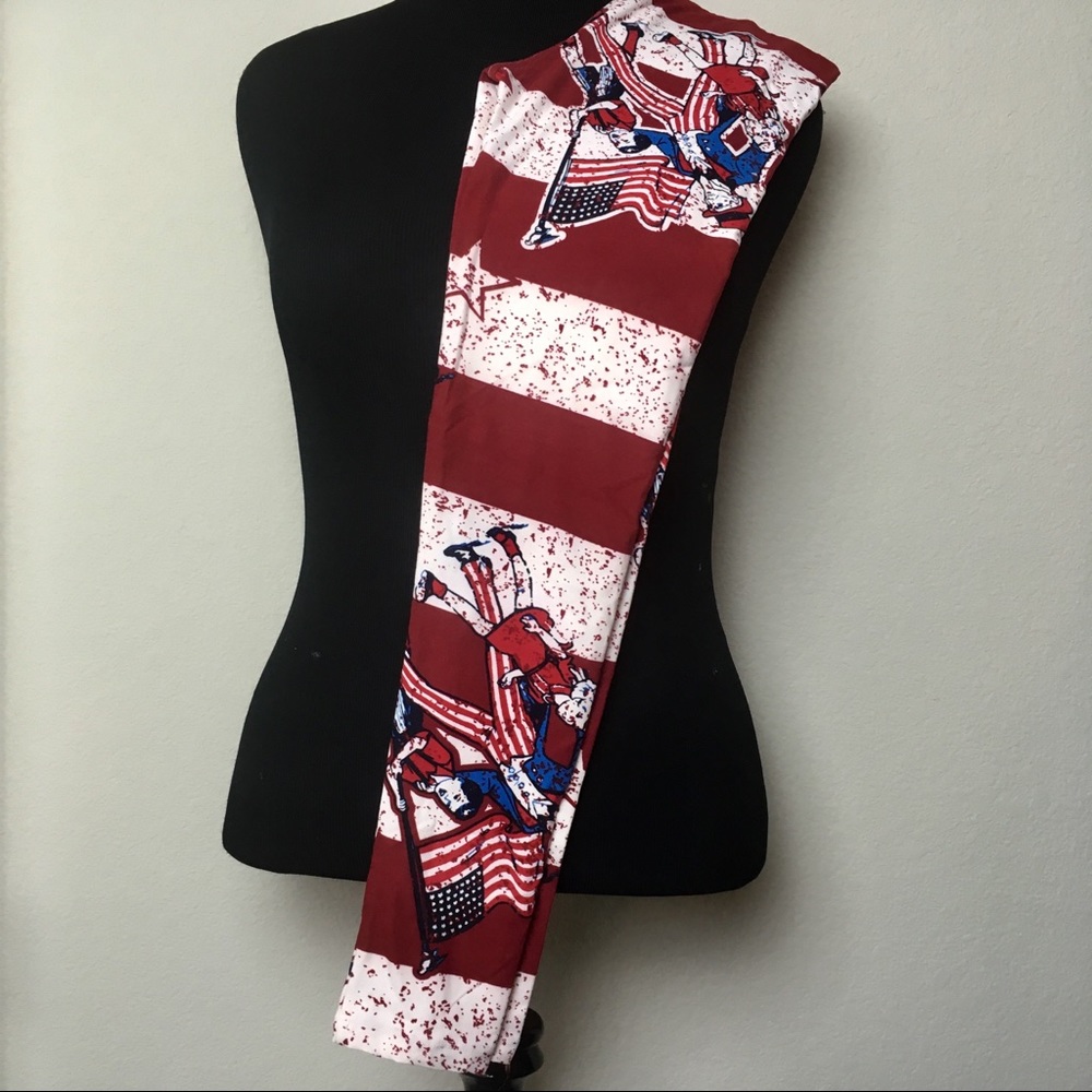 NWT LuLaRoe AMERICANA Tween Leggings